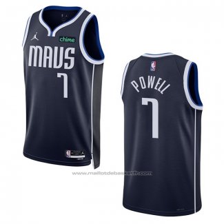 Maillot Dallas Mavericks Dwight Powell #7 Statement 2022-23 Bleu