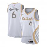 Maillot Dallas Mavericks Kristaps Porzingis #6 Ville 2020-21 Blanc