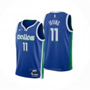 Maillot Dallas Mavericks Kyrie Irving #11 Ville 2022-23 Bleu