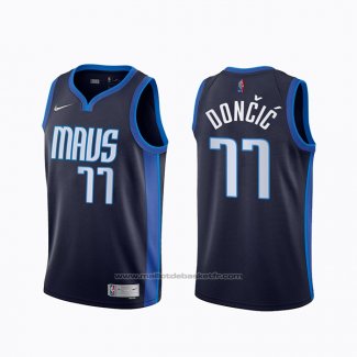 Maillot Dallas Mavericks Luka Doncic #77 Earned 2020-21 Bleu