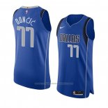 Maillot Dallas Mavericks Luka Doncic #77 Icon Authentique Bleu