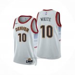 Maillot Denver Nuggets Jack White #10 Ville 2022-23 Blanc