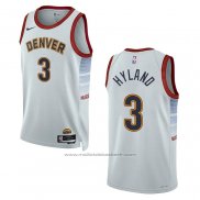 Maillot Denver Nuggets Nahshon Hyland #3 Ville 2022-23 Blanc