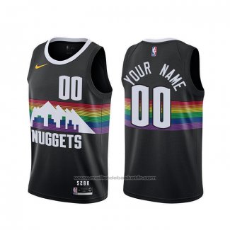 Maillot Denver Nuggets Personnalise 2019-20 Ville Noir