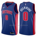 Maillot Detroit Pistons Andre Drummond #0 Icon 2017-18 Bleu