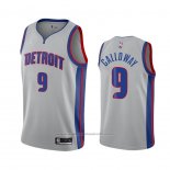 Maillot Detroit Pistons Langston Galloway #9 Statement 2020-21 Gris