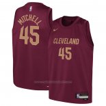 Maillot Enfant Cleveland Cavaliers Donovan Mitchell #45 Icon 2022-23 Rouge