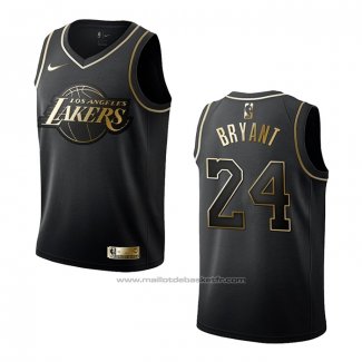 Maillot Enfant Golden Edition Los Angeles Lakers Kobe Bryant #24 Noir