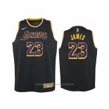 Maillot Enfant Los Angeles Lakers LeBron James #23 Earned 2021-22 Noir