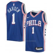 Maillot Enfant Philadelphia 76ers James Harden #1 Icon Bleu