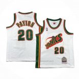 Maillot Enfant Seattle Supersonics Gary Payton #20 Historic Retro Blanc