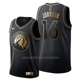 Maillot Golden Edition Minnesota Timberwolves James Johnson #16 2019-20 Noir