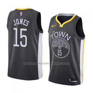 Maillot Golden State Warriors Damian Jones #15 Statement 2018 Noir