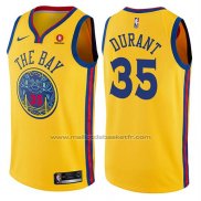 Maillot Golden State Warriors Kevin Durant #35 Ville Jaune