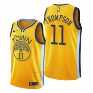Maillot Golden State Warriors Klay Thompson #11 Earned Jaune