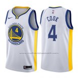 Maillot Golden State Warriors Quinn Cook #4 Association 2017-18 Blanc