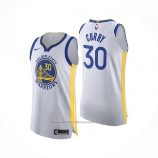 Maillot Golden State Warriors Stephen Curry #30 Association Authentique Blanc