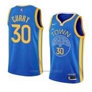 Maillot Golden State Warriors Stephen Curry #30 Earned 2022-23 Bleu