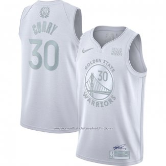 Maillot Golden State Warriors Stephen Curry #30 MVP Blanc