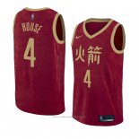 Maillot Houston Rockets Danuel House #4 Ville 2018-19 Rouge