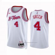 Maillot Houston Rockets Jalen Green #4 Ville 2023-24 Blanc