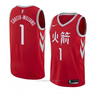 Maillot Houston Rockets Michael Carter-Williams #1 Ville 2018 Rouge