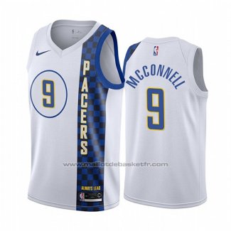 Maillot Indiana Pacers T.j. Mcconnell #9 Ville Blanc