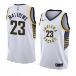 Maillot Indiana Pacers Wesley Matthews #23 Association 2018 Blanc
