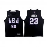 Maillot LBJ Los Angeles Lakers Lebron James #23 Noir