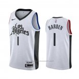 Maillot Los Angeles Clippers James Harden #1 Ville 2019-20 Blanc