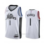 Maillot Los Angeles Clippers James Harden #1 Ville 2019-20 Blanc