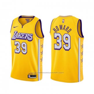 Maillot Los Angeles Lakers Dwight Howard #39 Ville 2019-20 Jaune