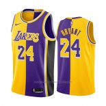 Maillot Los Angeles Lakers Kobe Bryant #24 Split Jaune Volet