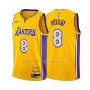 Maillot Los Angeles Lakers Kobe Bryant #8 Retirement 2017-18 Or