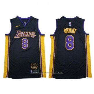 Maillot Los Angeles Lakers Kobe Bryant #8 Retirement 2018 Noir