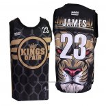 Maillot Los Angeles Lakers LeBron James #23 Lion Noir