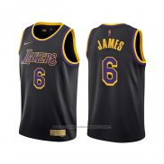 Maillot Los Angeles Lakers LeBron James #6 Earned 2021-22 Noir