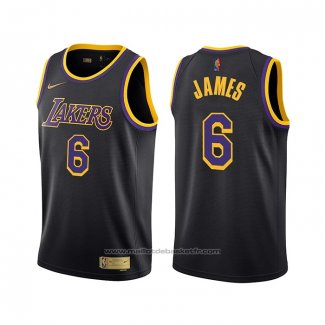 Maillot Los Angeles Lakers LeBron James #6 Earned 2021-22 Noir