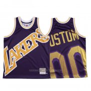 Maillot Los Angeles Lakers Personnalise Mitchell & Ness Big Face Volet