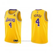 Maillot Los Angeles Lakers Rajon Rondo #4 75th Anniversary 2021-22 Jaune