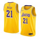 Maillot Los Angeles Lakers Travis Wear #21 Icon 2018-19 Jaune