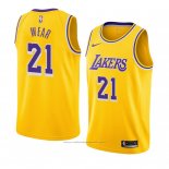 Maillot Los Angeles Lakers Travis Wear #21 Icon 2018-19 Jaune