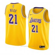 Maillot Los Angeles Lakers Travis Wear #21 Icon 2018-19 Jaune