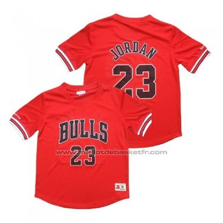 Maillot Manche Courte Chicago Bulls Michael Jordan #23 Rouge