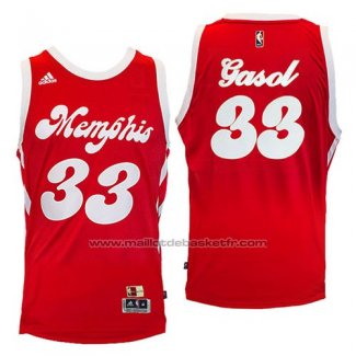 Maillot Memphis Grizzlies Marc Gasol #33 Retro Rouge