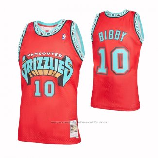 Maillot Memphis Grizzlies Mike Bibby #10 Mitchell & Ness 1998-99 Rouge