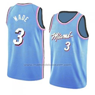 Maillot Miami Heat Dwyane Wade #3 Earned 2018-19 Bleu