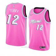 Maillot Miami Heat Heat Emanuel Terry #12 Earned 2018-19 Rosa