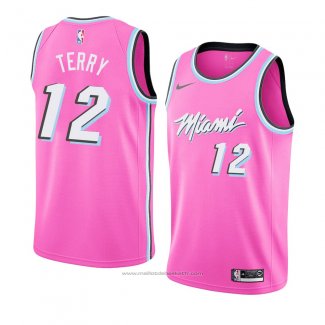 Maillot Miami Heat Heat Emanuel Terry #12 Earned 2018-19 Rosa