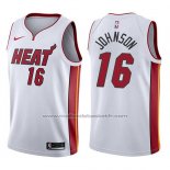 Maillot Miami Heat James Johnson #16 Association 2017-18 Blanc